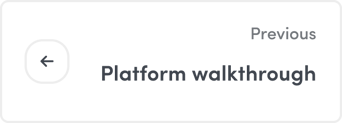 A back button linking to the platform walkthrough page